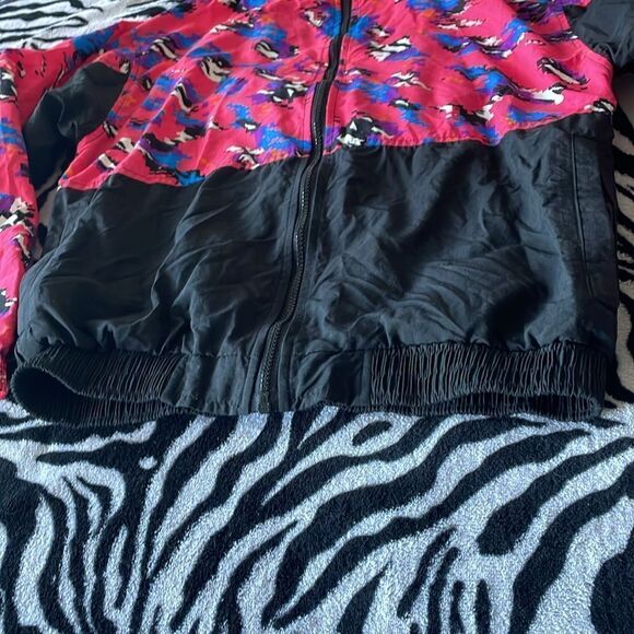 Dolfin international cool vtg 90s windbreaker jacket full zip pixel size medium - Picture 5 of 15